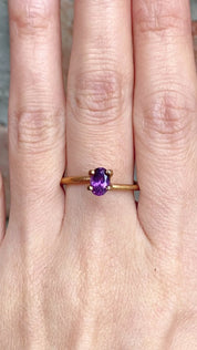 0.82ct Oval Cut Dark Magenta Umba Sapphire SO268