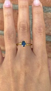 0.86ct Oval Cut Blue Green Montana Sapphire