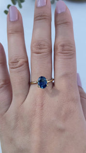 1.80ct Oval Cut Teal Blue Montana Sapphire
