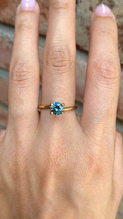 0.73ct Round Blue Montana Sapphire