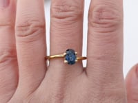 1.32ct Oval Cut Teal Blue Queensland Sapphire