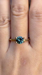 1.3ct ラウンドカット ピーコックグリーンサファイア モンタナ産 SR244