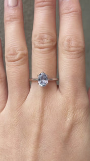 【即日配送】フローリンリング ・1.47ct・非加熱マダガスカル産ライトブルーサファイア・K14WG