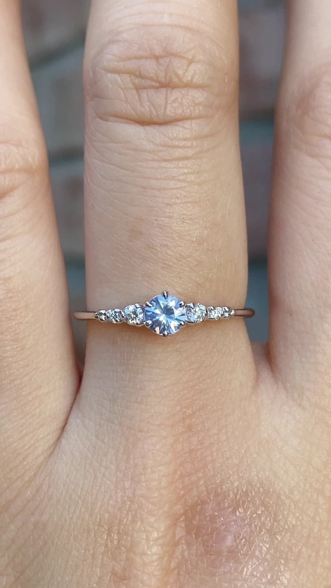 Estel Fleur Ring, 0.30ct Ceylon Sapphire