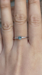 Estel Fleur Ring, 0.30ct Montana Sapphire