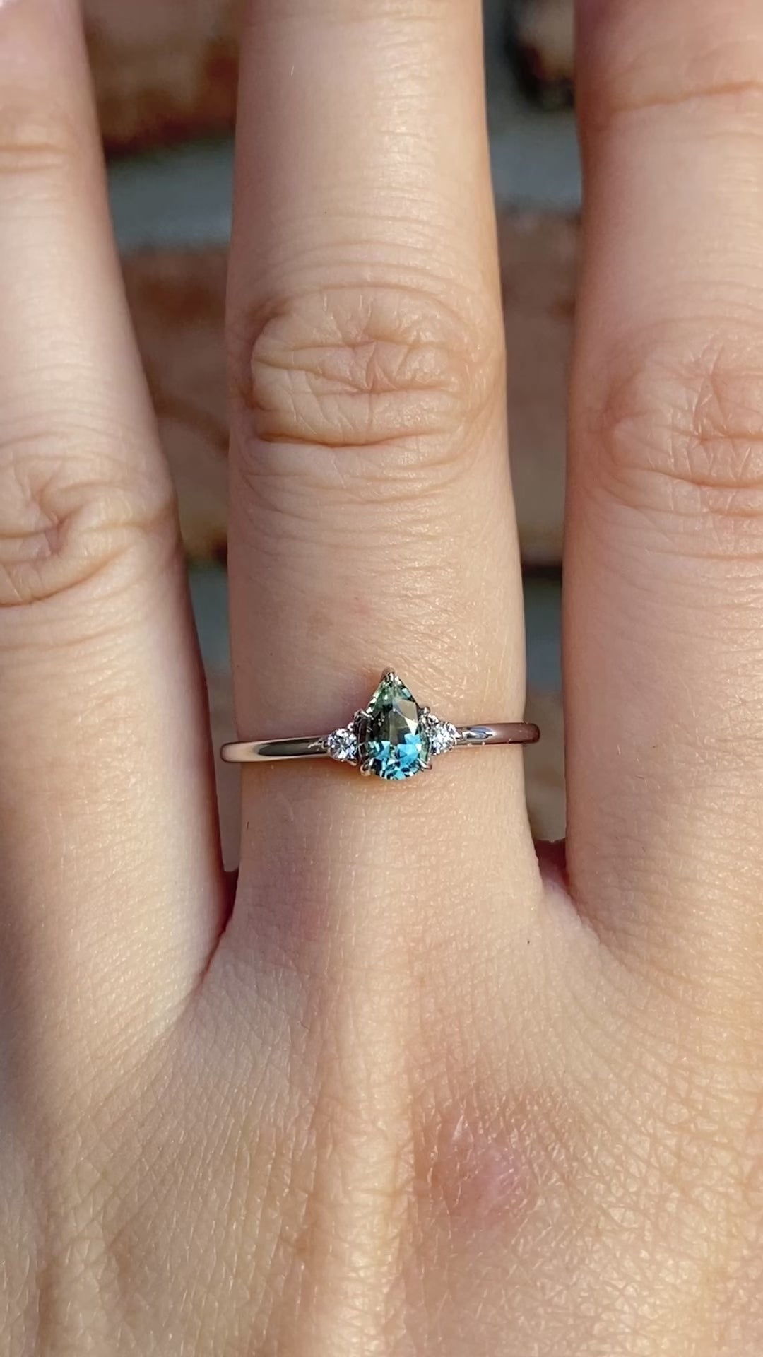 Emilie Ring, 0.45ct Montana Sapphire