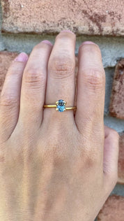 0.89ct Oval Cut Aqua Blue Green Montana Sapphire