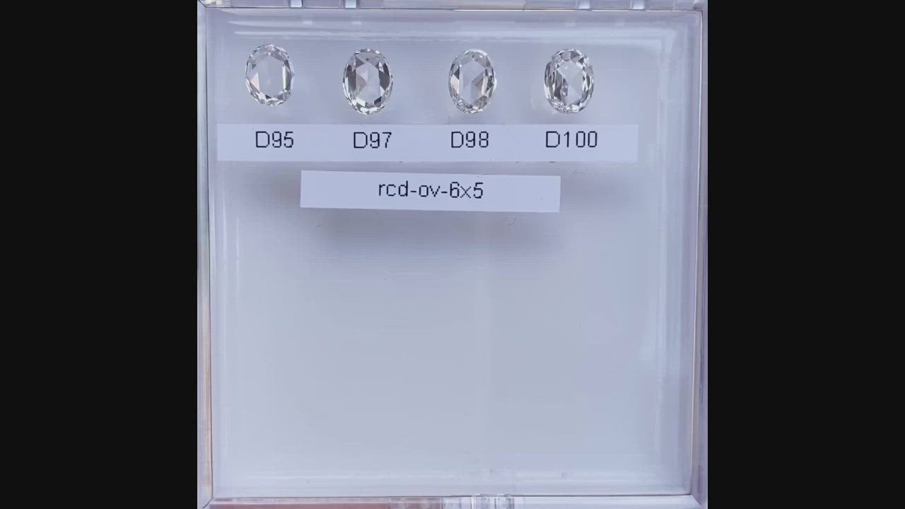 0.30ct-0.42ct Calibrated Oval Rose Cut Diamonds (6.0mm)