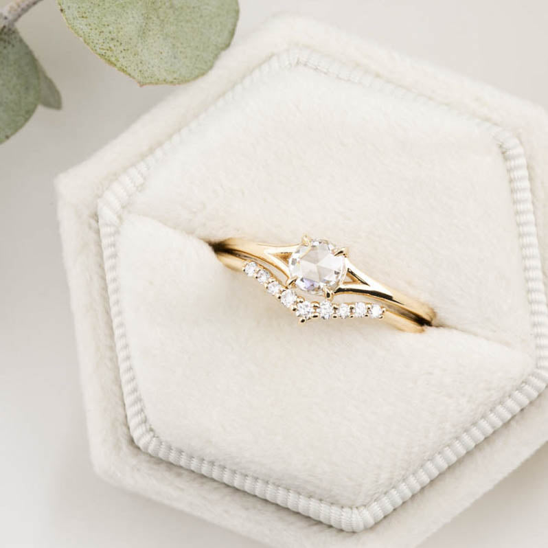 Kylie Ring, 0.30ct Round Rose Cut Diamond