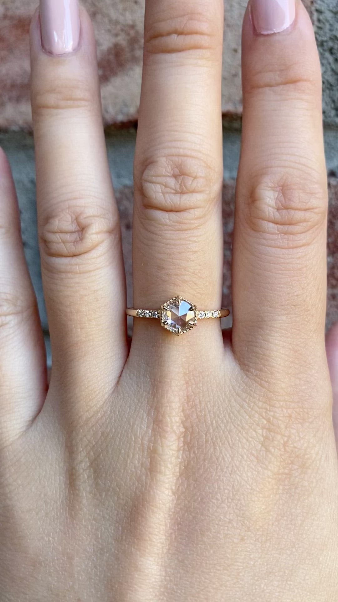 Grace Round Rose Cut Diamond Ring