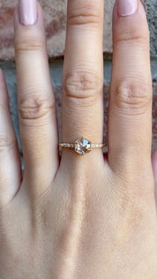 Grace Round Rose Cut Diamond Ring