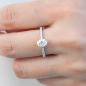 マリアリング　ブリリアントカットダイヤモンド　0.70ct　14Kホワイトゴールド　GIA鑑定書付き