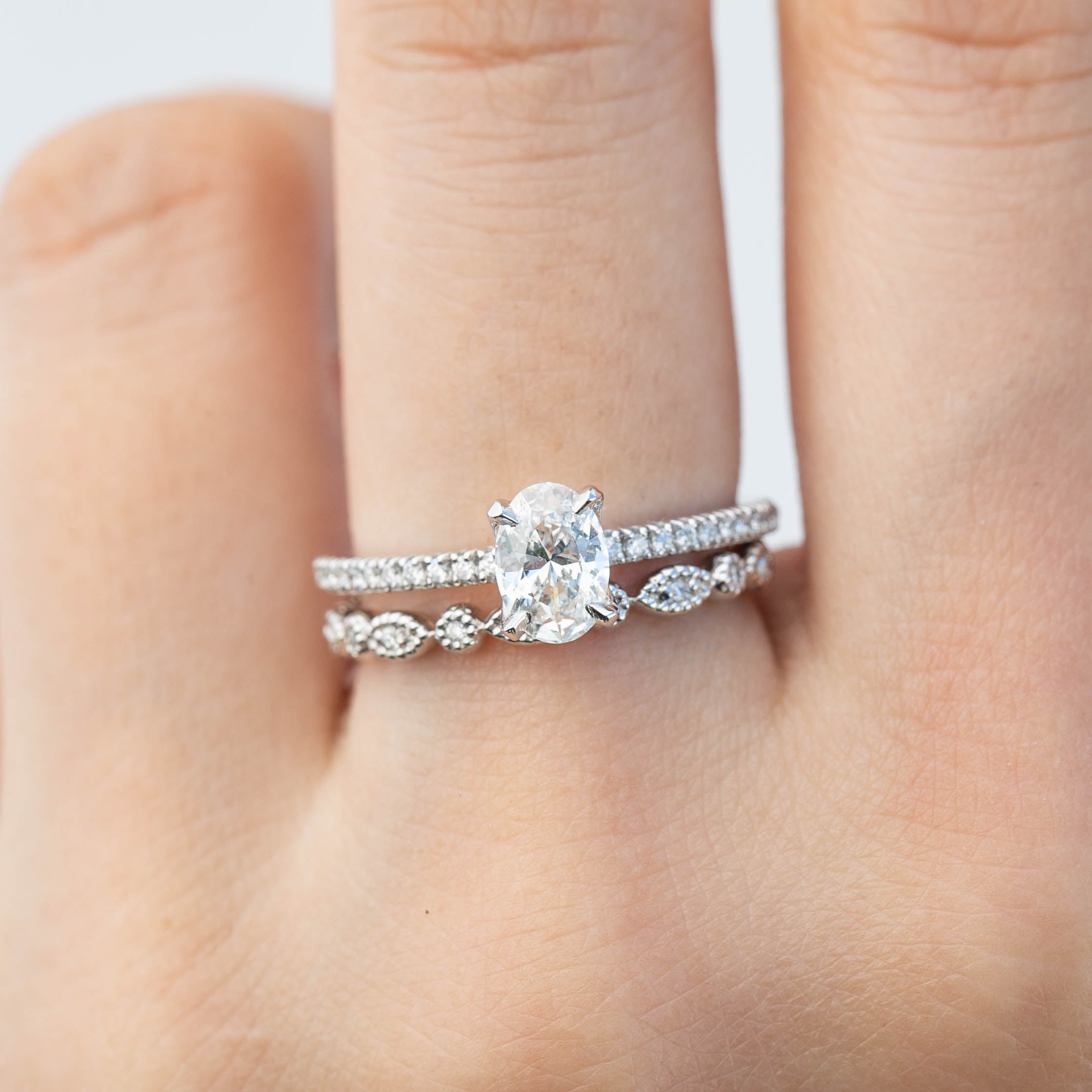 マリアリング　ブリリアントカットダイヤモンド　0.70ct　14Kホワイトゴールド　GIA鑑定書付き