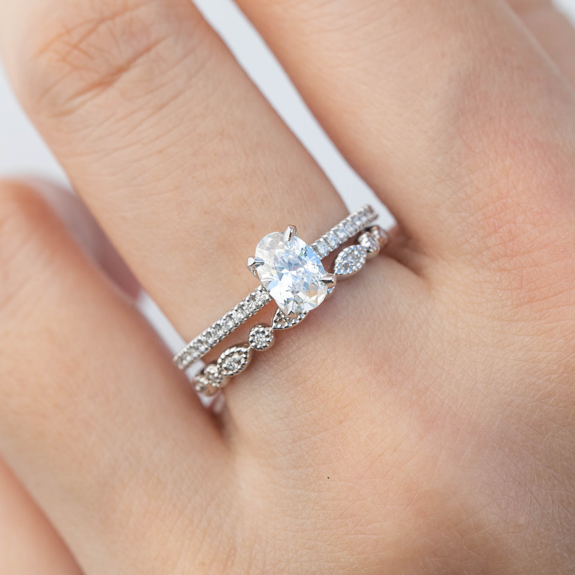 マリアリング　ブリリアントカットダイヤモンド　0.70ct　14Kホワイトゴールド　GIA鑑定書付き