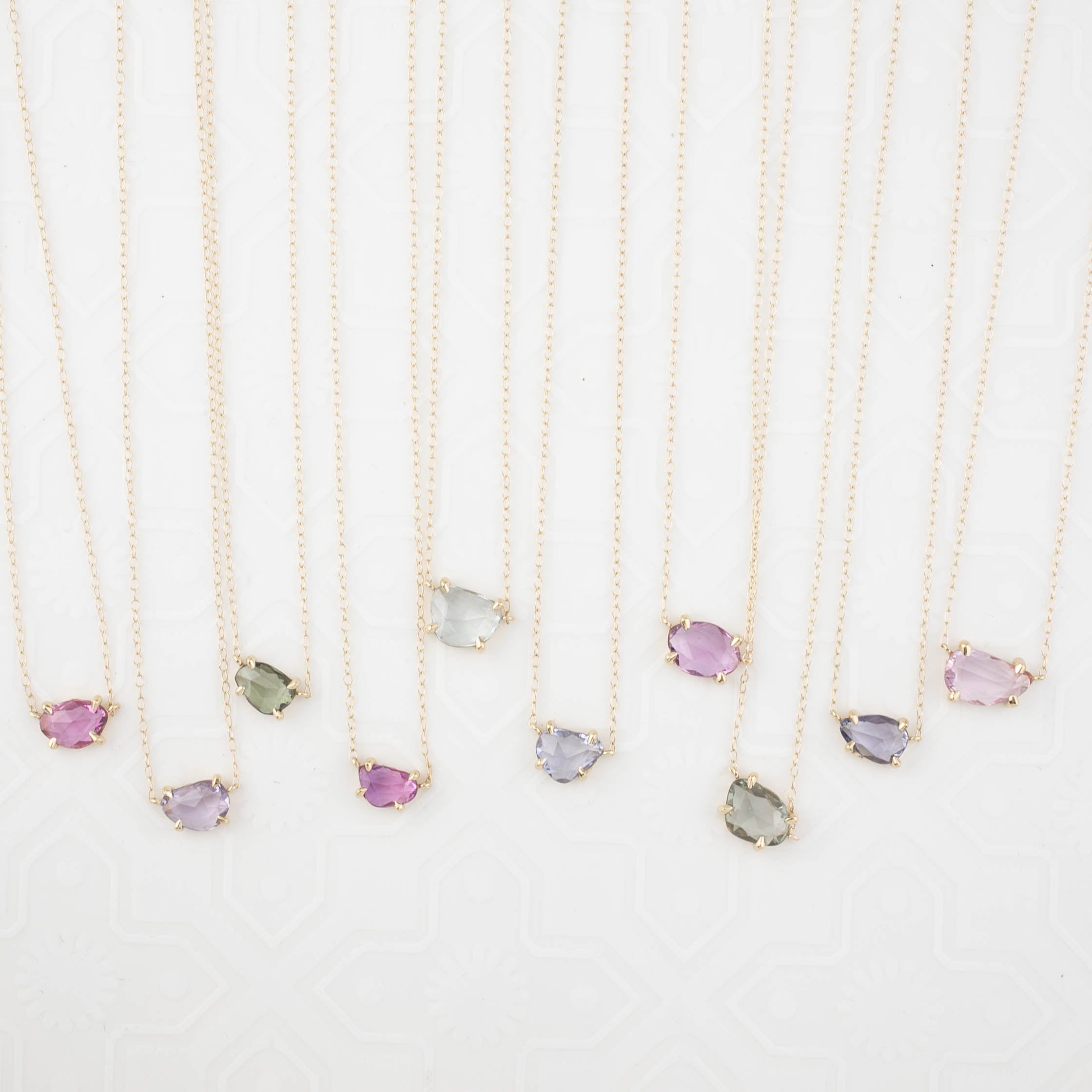 Lisa Unheated Blue Green Sapphire Necklace