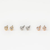 Dahlia 1.5mm Birthstone Stud Earrings (for Kids)
