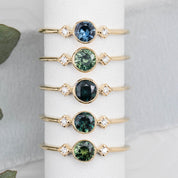 Moon & Star Ring, 0.45ct Sapphire