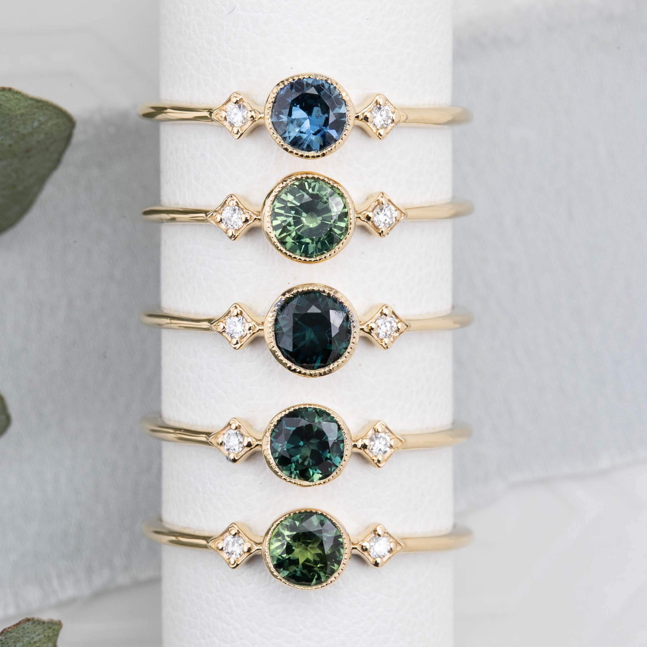 Moon & Star Ring, 0.45ct Sapphire