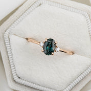 Emilie Ring, 1.23ct Queensland Sapphire, oval shape gemstone