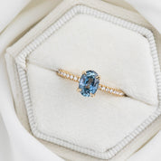 Maria Ring, 1.17ct Montana Sapphire, oval shape gemstone