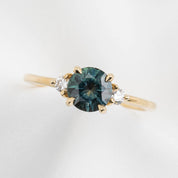 【即日配送】エミリーリング ・1.12ct・加熱モンタナ産グリーンサファイア・K14YG