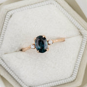 Estel Ring, 1.32ct Queensland Sapphire, oval shape gemstone