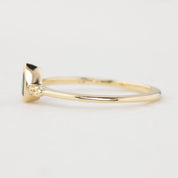 Estel Bezel Ring, 0.35ct Unheated Teardrop Sapphire