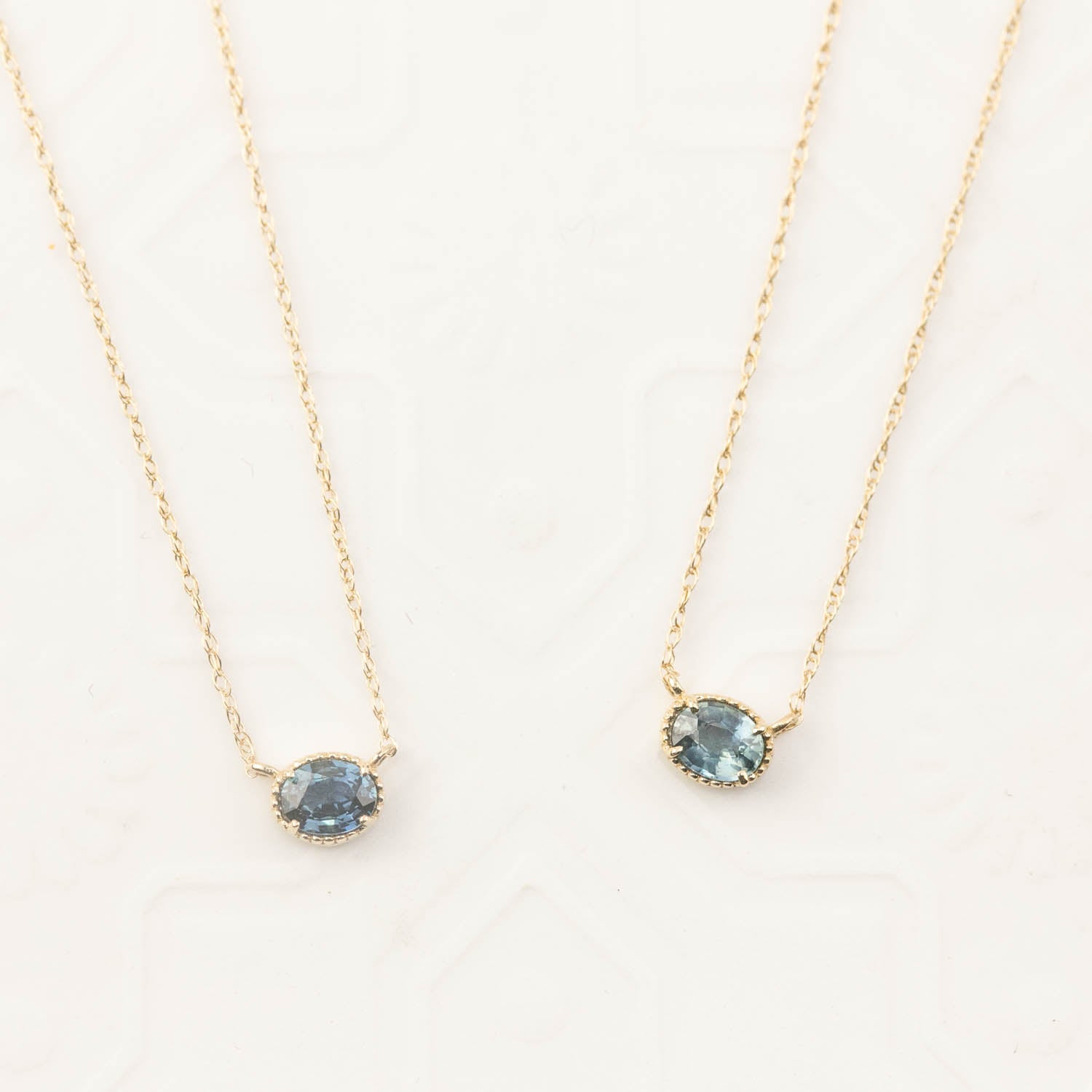 Dahlia Sapphire Solitaire Necklace