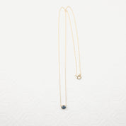 Dahlia Sapphire Solitaire Necklace