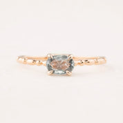 Candy Ring, 0.40ct Rose Unheated Sapphire, oval shape gemstone
