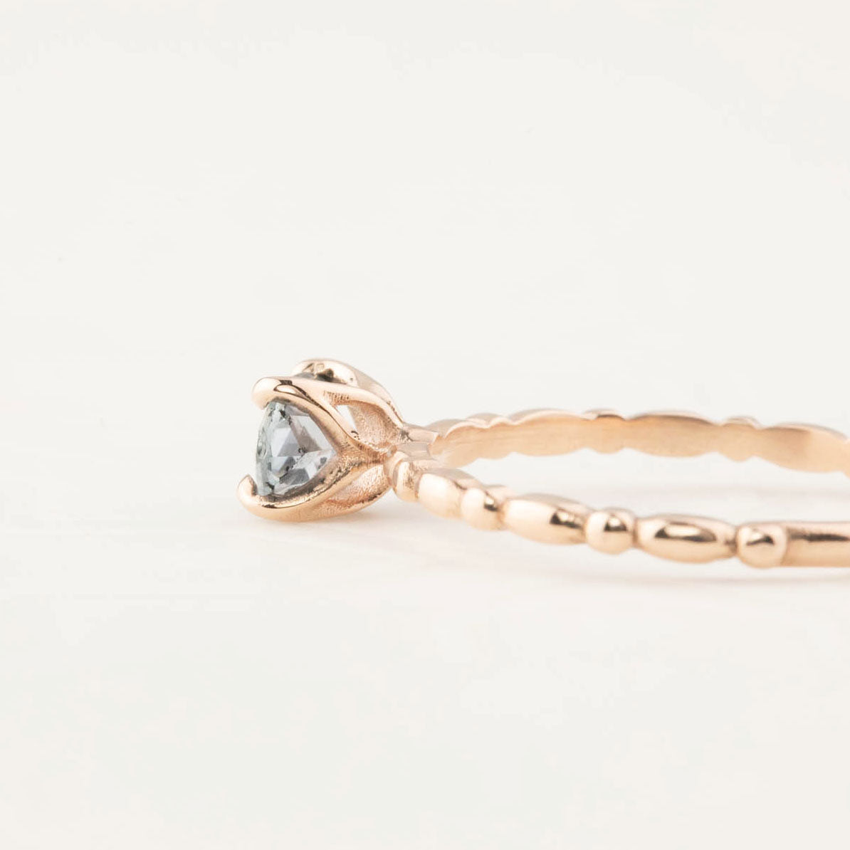 Candy Ring, 0.40ct Rose Unheated Sapphire, oval shape gemstone