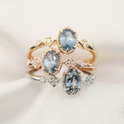 Stella Ring, 0.60ct Montana Sapphire of your choice, oval shape gemstone