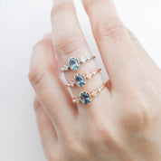Stella Ring, 0.60ct Montana Sapphire of your choice, oval shape gemstone