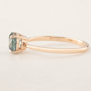 Nina Ring featuring a 1.12ct parti blue Montana sapphire set in recycled 14k rose gold, handmade and one of a kind.