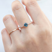Sabrina Ring, 0.76ct Montana Sapphire