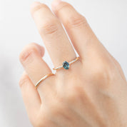 Grace Ring, 0.60ct Montana Sapphire, oval shape gemstone