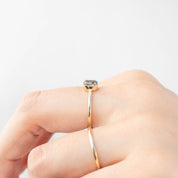 Grace Ring, 0.60ct Montana Sapphire, oval shape gemstone