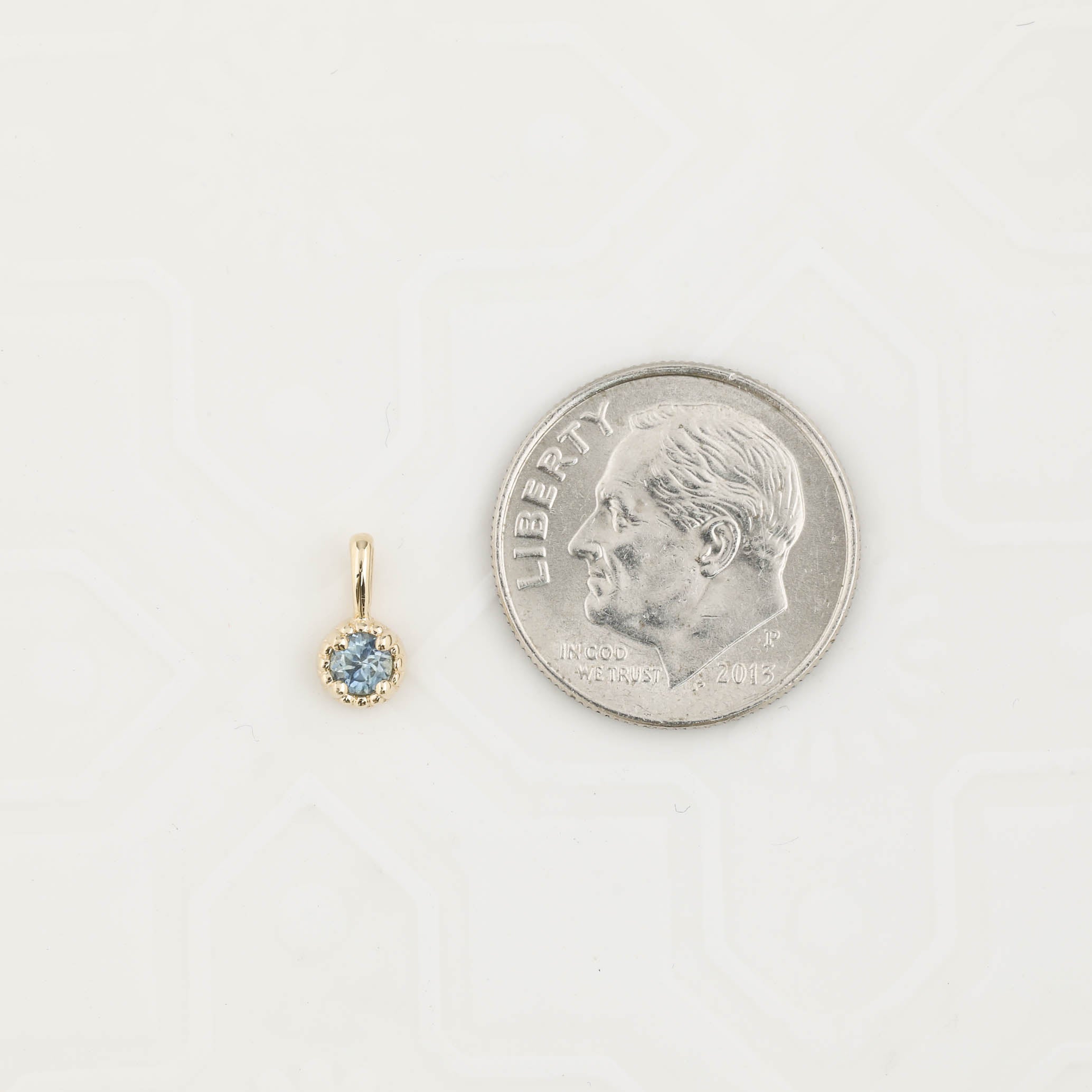Dahlia Necklace, 0.15ct Montana Sapphire (Charm option)