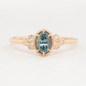 Celine Ring, 0.60ct Montana Sapphire, oval shape gemstone