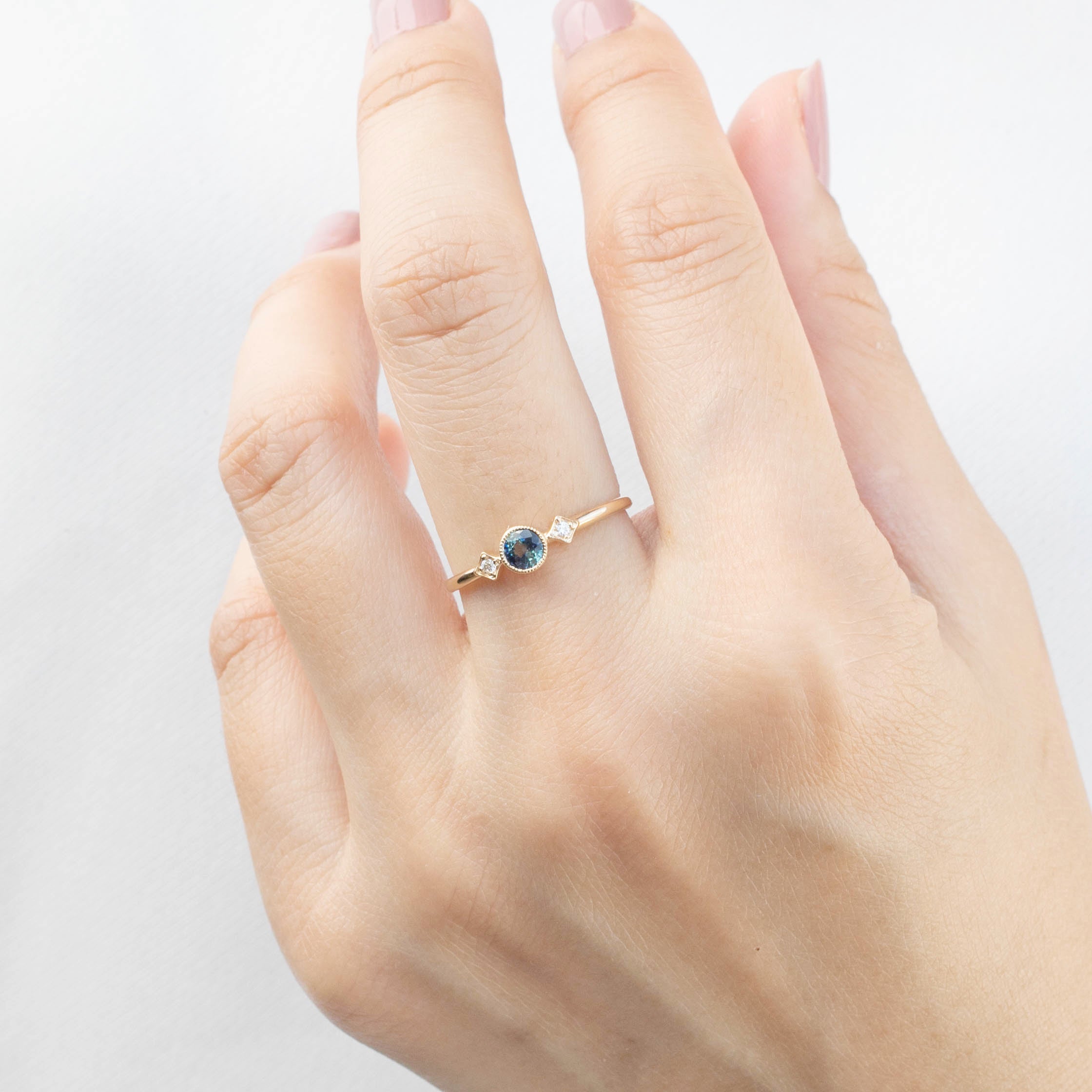 Moon & Star Ring, 0.35ct Queensland Sapphire of your choice