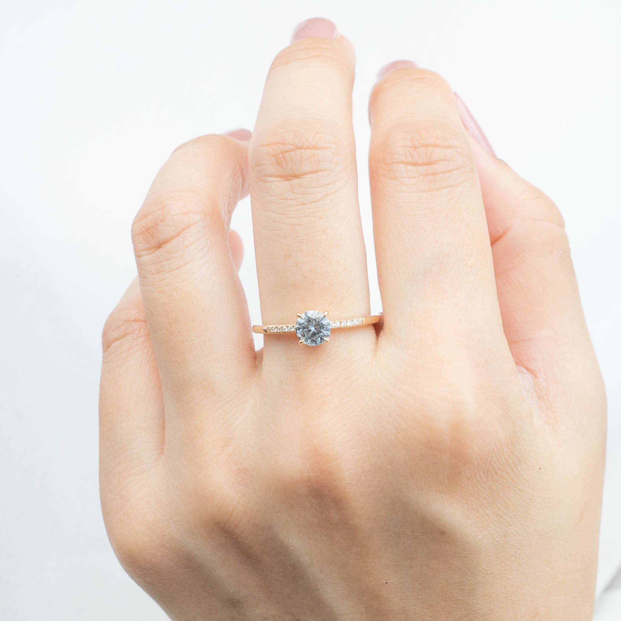 Audrey Ring, 0.70ct Montana Sapphire