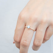 Audrey Ring, 0.70ct Montana Sapphire
