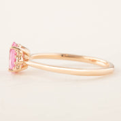 Lena Ring, 0.70ct Pink Sapphire, oval shape gemstone