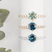 Maria Luxe Ring, 0.98ct Montana Sapphire
