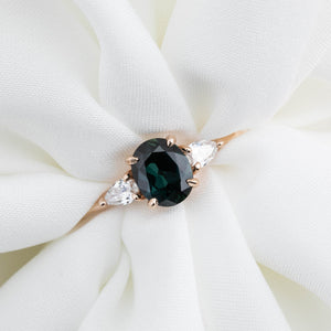 Olivia Ring, 1.2ct Queensland Sapphire, oval shape gemstone