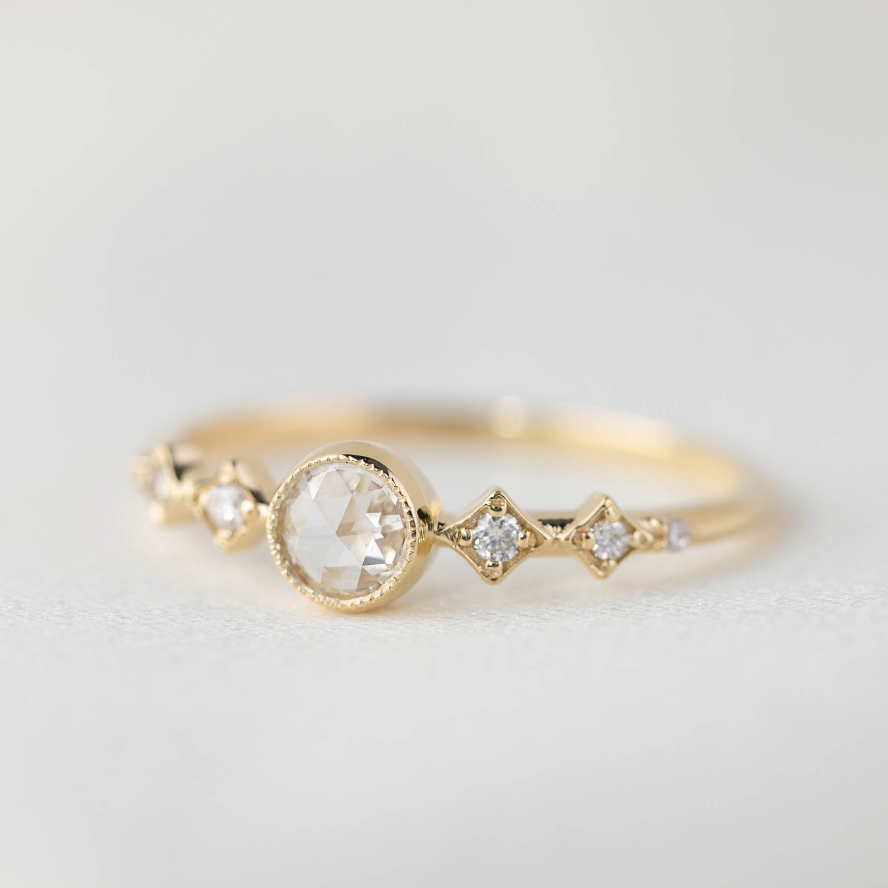 Celeste Ring, 4mm Rose Cut Diamond