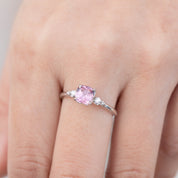 Estel Ring 1.08ct Cushion Cut Pink Spinel, 14k White Gold (One of a kind)