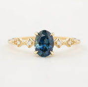 Celeste Ring - 1.21ct Teal Blue Montana Sapphire (One of a kind)
