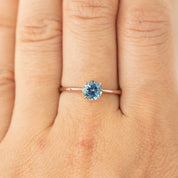 Nina Ring with 1.12ct parti blue Montana sapphire, handmade, one of a kind, ethically sourced by Envero Jewelry