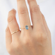 Nina Ring - 0.86ct Blue Montana Sapphire (One of a kind)